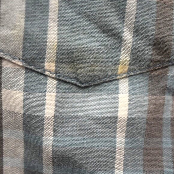 Wrangler Shirt 2XL Mens Plaid Short Sleeve Button Down Western Rodeo Cotton - Picture 13 of 14